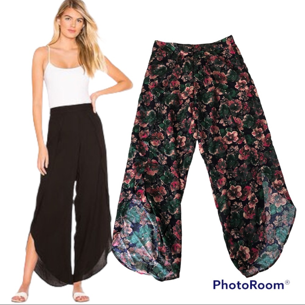 Tavik NWT floral print Luna pants open leg